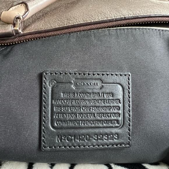 MUST HAVE Coach The Borough Bag in Metallic Leather Gold 32323 - Picture 10 of 10